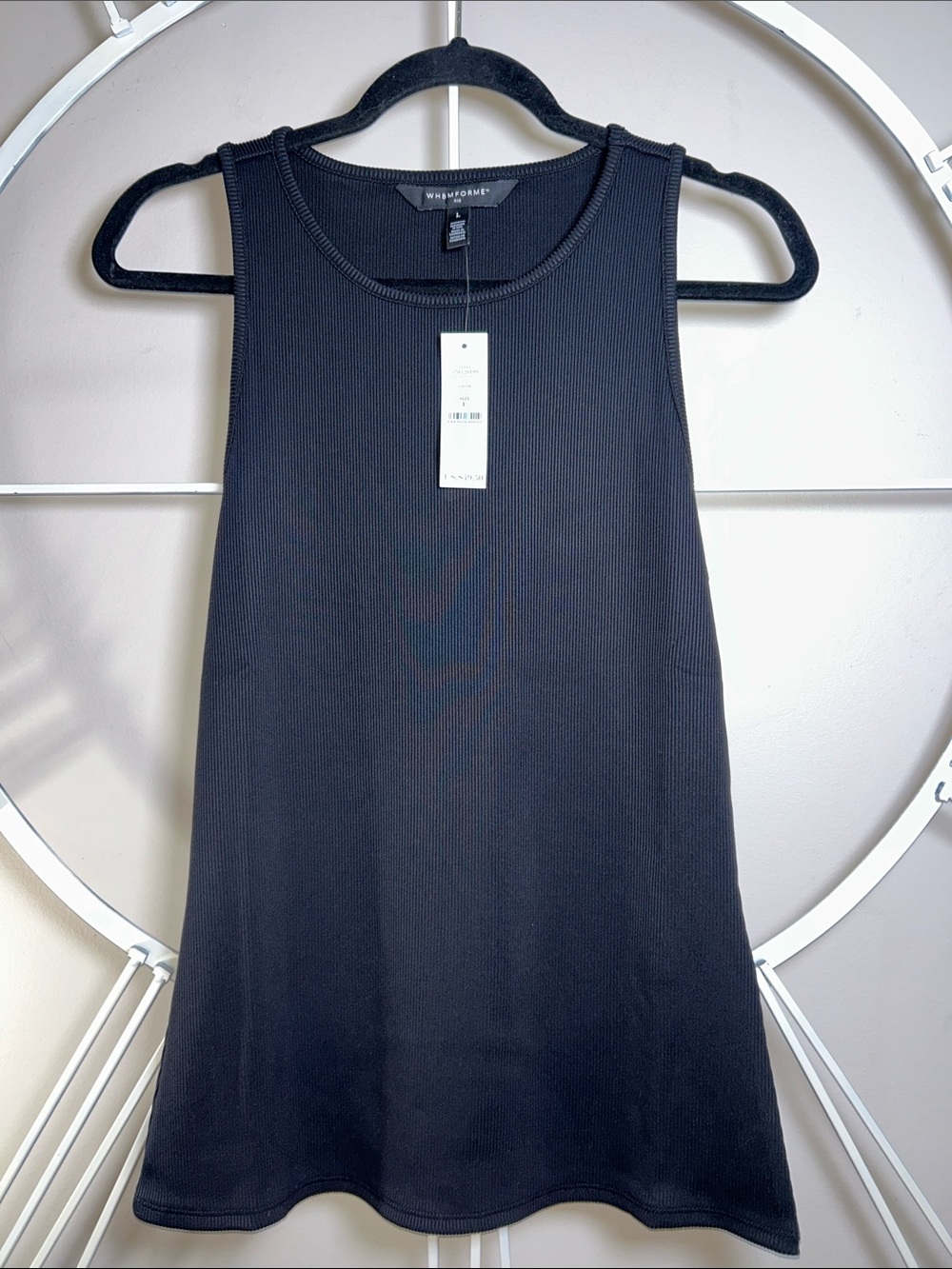NWT White House Black Market Forme Black Ribbed Sleeveless Tank